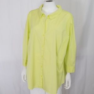 Lime Green Button Down Cotton Shirt